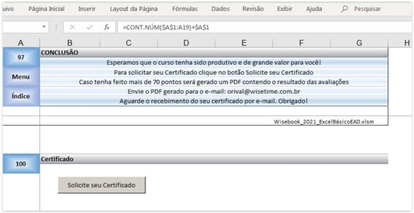 Curso de Excel Básico a distância