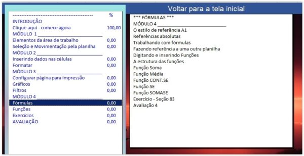 Curso de Excel Básico a distância